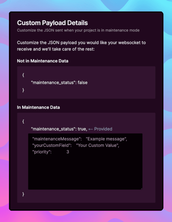 Custom JSON Payload Editor